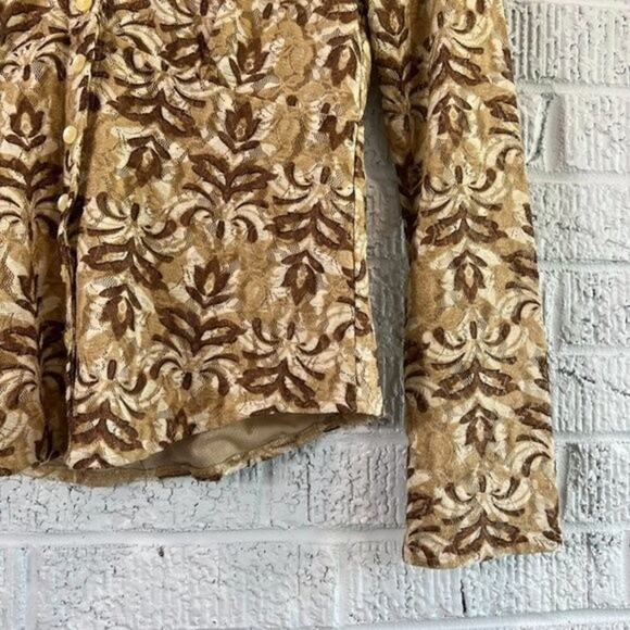 Nine West Women's Button Up Blouse Small 90s Y2K Vintage Sheer - Picture 4 of 7